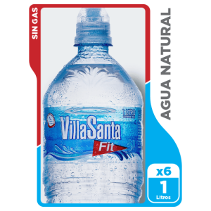 Agua Natural VillaSanta Fit 1 Lt. TSP - 6 Pack