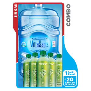VillaSanta Retornable + Pack Zanná Kiwi Frutilla