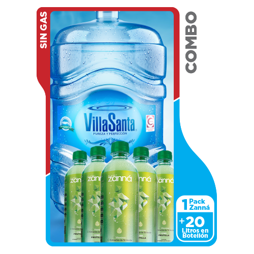 VillaSanta Retornable + Pack Zanná Kiwi Frutilla