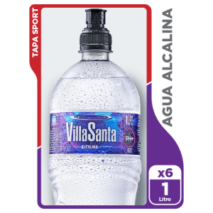 Agua Alcalina VillaSanta 1 Lt. - 6 Pack