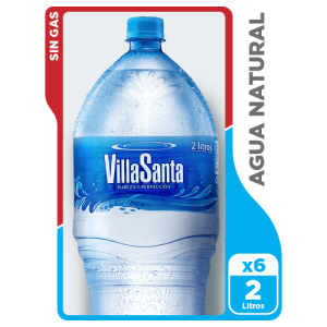 Agua Natural VillaSanta 2 Lts. - 6 Pack