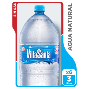Agua Natural VillaSanta 3 Lts. - 6 Pack