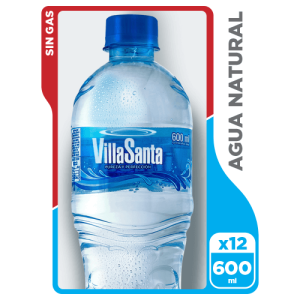 Agua Natural VillaSanta 600 Ml. - 12 Pack