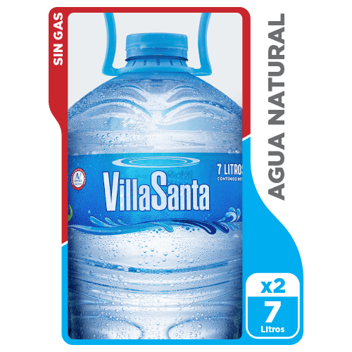 Agua Natural VillaSanta Bidón 7 Lts. - 2 Pack