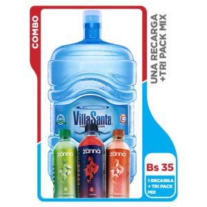 Combazo III Recarga 20 lts agua VillaSanta + 1 Tripack Zanná